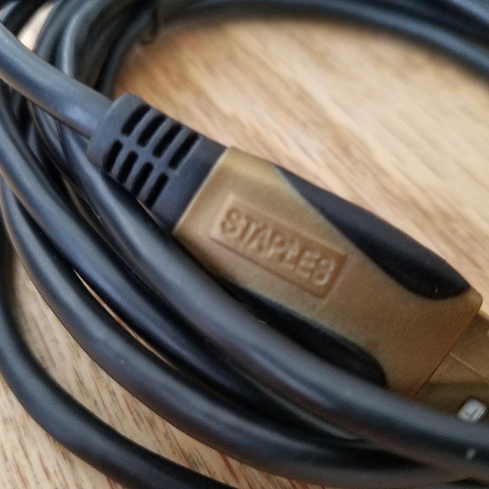 Staples Printer Scanner Cable Cord USB 2.0 Type A to B 11 FT